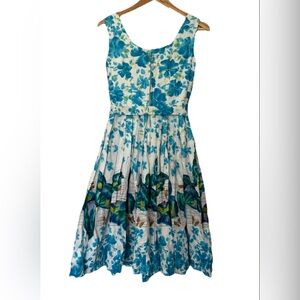 1950s Kamehameha Floral/Butterfly Dress